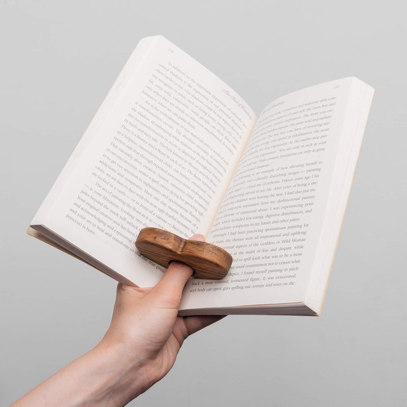 TILISMA Book Page Holder â€“ Handmade Wooden Heart Reading Accessories â€“ Gifts for Book Lovers (Large) - Image 2